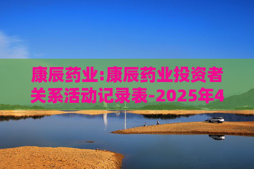 康辰药业:康辰药业投资者关系活动记录表-2025年4-6月