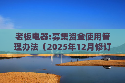 老板电器:募集资金使用管理办法（2025年12月修订）