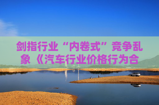 剑指行业“内卷式”竞争乱象 《汽车行业价格行为合规指南（征求意见稿）》引发行业广泛关注