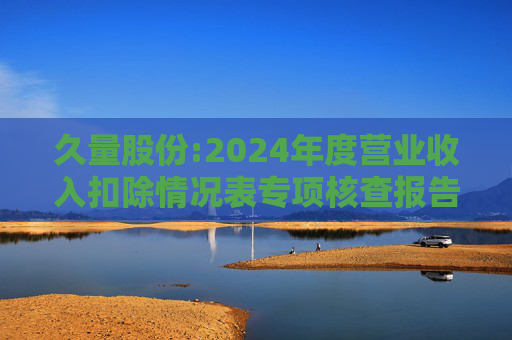 久量股份:2024年度营业收入扣除情况表专项核查报告