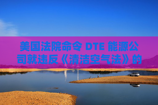 美国法院命令 DTE 能源公司就违反《清洁空气法》的行为支付1亿美元