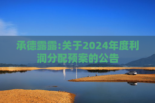 承德露露:关于2024年度利润分配预案的公告  第1张