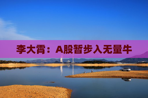 李大霄：A股暂步入无量牛