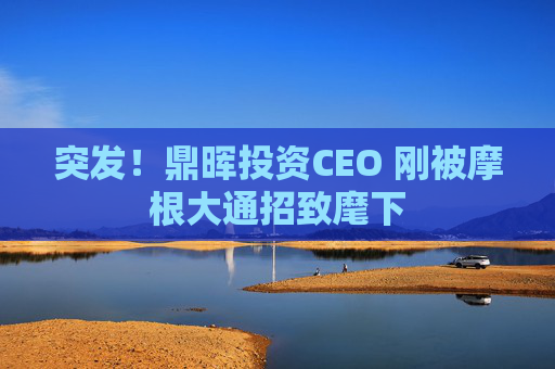 突发！鼎晖投资CEO 刚被摩根大通招致麾下
