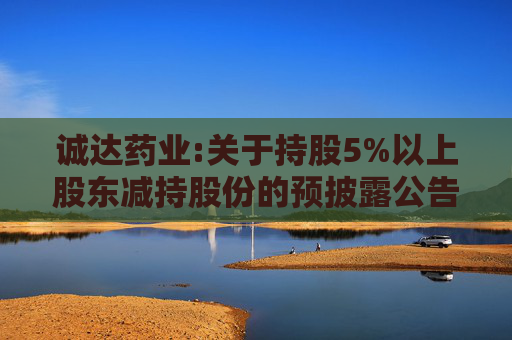 诚达药业:关于持股5%以上股东减持股份的预披露公告