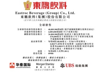 千亿饮料巨头东鹏饮料冲刺港股IPO