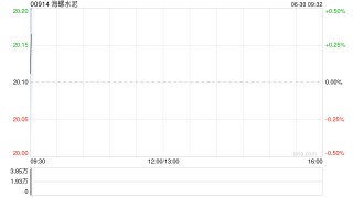 海螺水泥获The Capital Group Companies,Inc.增持146.3万股 每股作价约19.77港元