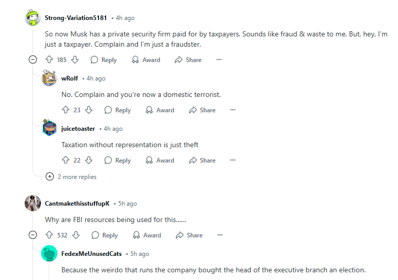 FBI成立特斯拉袭击特别工作组 美国网民热议：这是在公器私用！  第2张