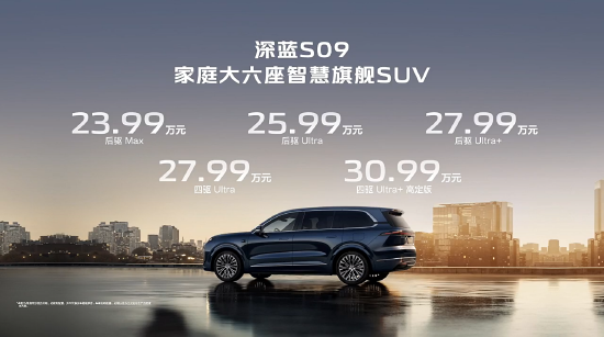深蓝S09开启预售:搭载华为乾崑智驾,售价23.99万元起 第1张 深蓝S09开启预售:搭载华为乾崑智驾,售价23.99万元起 第1张