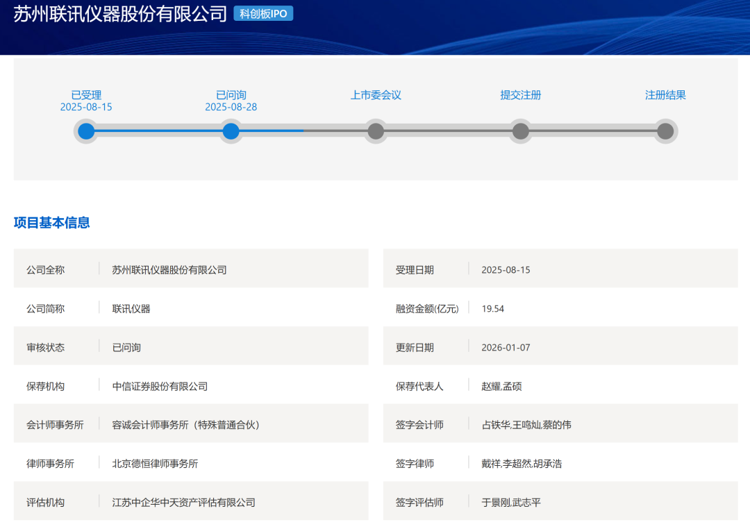 联讯仪器科创板IPO：深度绑定头部客户 构建高粘性产业生态  第1张