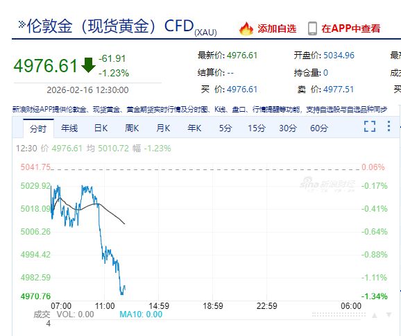 现货黄金,失守5000美元!港股V型反转,AI应用大涨!半导体全线爆发,这只个股涨逾14%,什么情况? 第8张 现货黄金,失守5000美元!港股V型反转,AI应用大涨!半导体全线爆发,这只个股涨逾14%,什么情况? 第8张